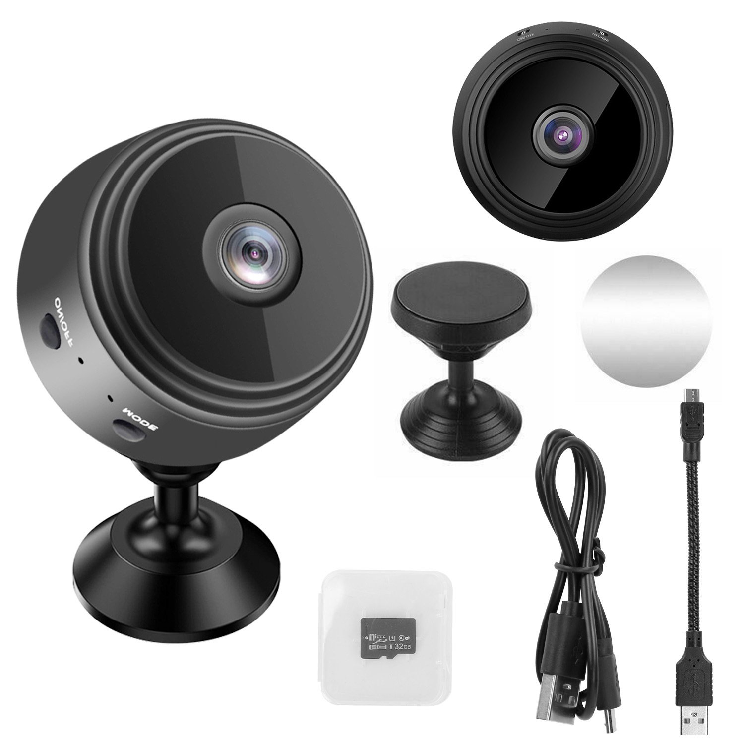 Mini Camera Wireless Wifi IP Home Security Cam 1080P Full HD Surveillance Camera Nanny Cam with 32G MMC Card Mini Camera Wireless Wifi IP Home Security Cam 1080P Full HD Surveillance Camera Nanny Cam with 32G MMC Card