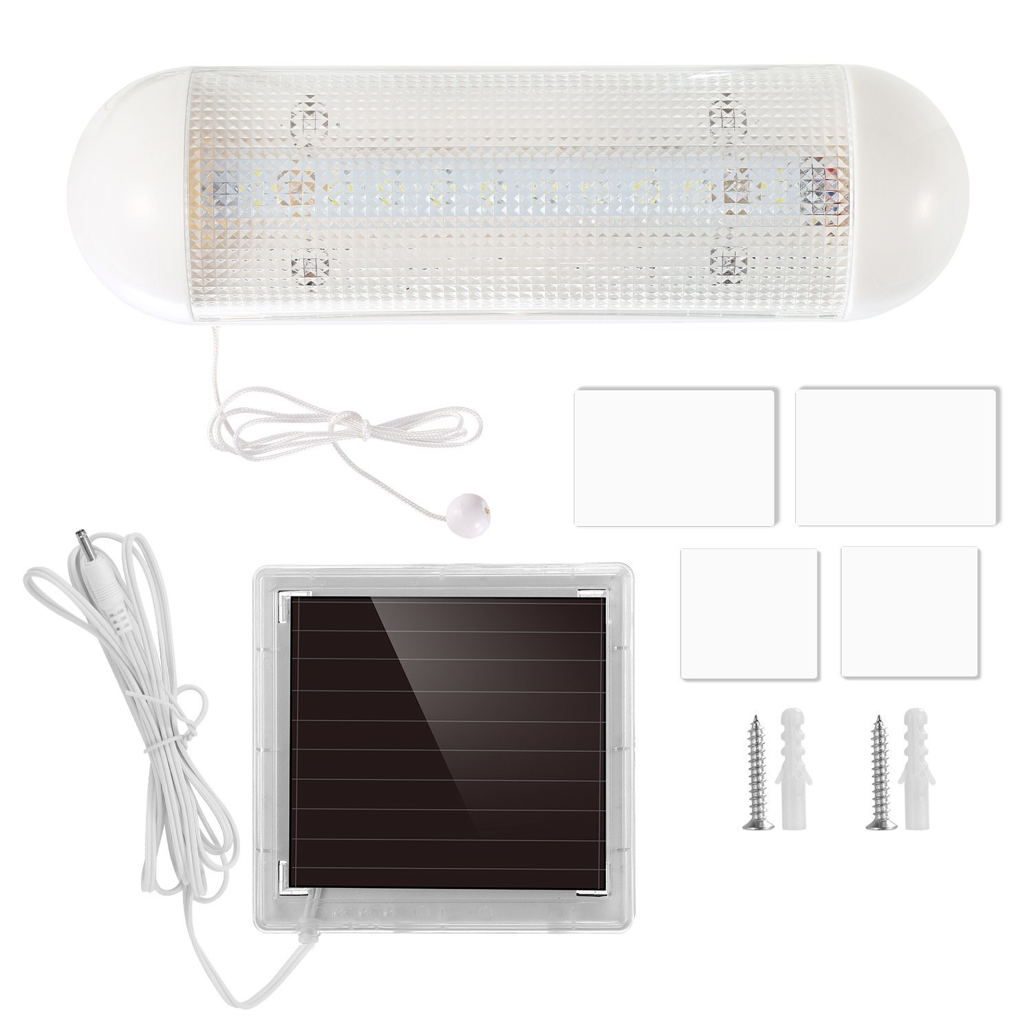 LED Solar Lights Solar Powered Security Light Kit Emergency Light Pull Switch for Home Shed Garage Tool Room LED Solar Lights Solar Powered Security Light Kit Emergency Light Pull Switch for Home Shed Garage Tool Room