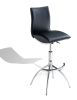 Modern Barstool Leatherette/Chrome Adjustable Height In Black Color
