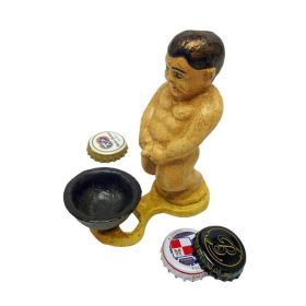 Bar Gift Elegant And Refined Design Cast Iron Bottle Opener (Color: As pic show, Shape: Peeing Boy of Brussels)